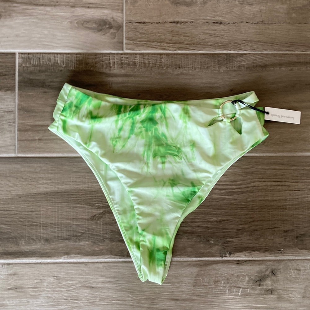 NWT Lovers and Friends XL tie dye high waisted swim bottom